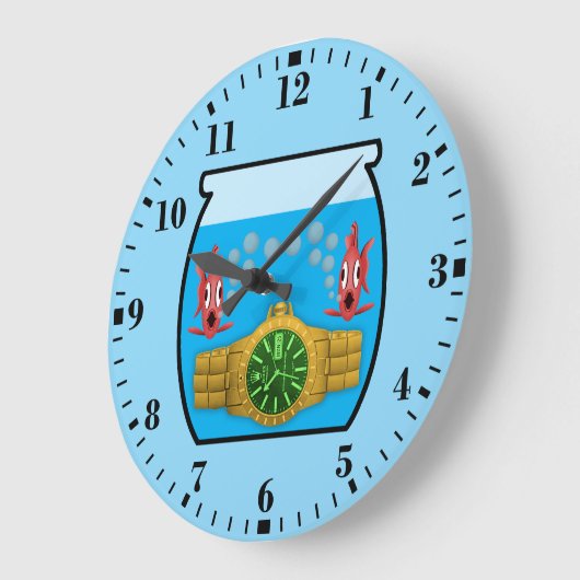 Watch in fish bowl ラージ壁時計 (傾斜)
