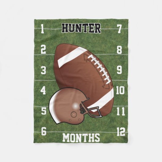 Watch Me Grow -スポーツフットボール🏈 フリースブランケット (正面)