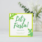 Watch Me Grow Green Cactus Succulent Fiesta Favor  招待状 (スタンド正面)