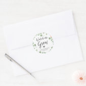 Watch Me grow Plant Friends Shower Plantフローラ ラウンドシール (封筒)