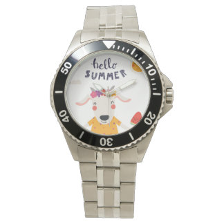 Watch montre Hello summer bracelet inoxydable 腕時計