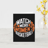 Watch More Women’s Basketball Bold Motivational  カード (黄色い花)