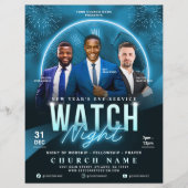 Watch Night New Year's Eve Church Service Flyer チラシ (正面)