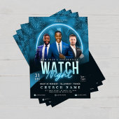 Watch Night New Year's Eve Church Service Flyer チラシ