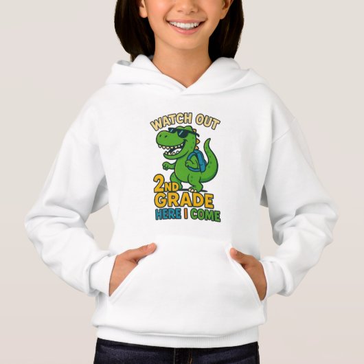 Watch Out 2nd Grade Here I Come Kids Hoodie (正面)