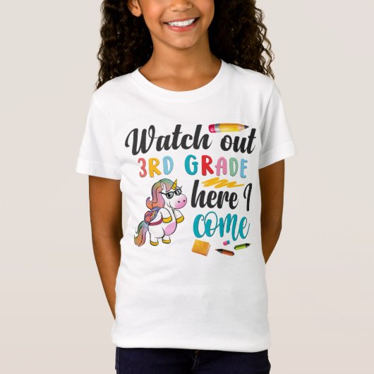 Watch Out 3rd Grade Here I Come Shirt Tシャツ (正面)