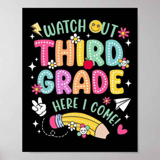 Watch Out 3rd Third Grade Here Kid I Come Back To  ポスター (正面)