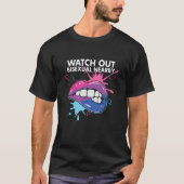Watch Out Bisexual NearBi Bisexual Pride Bisexuali Tシャツ (正面)