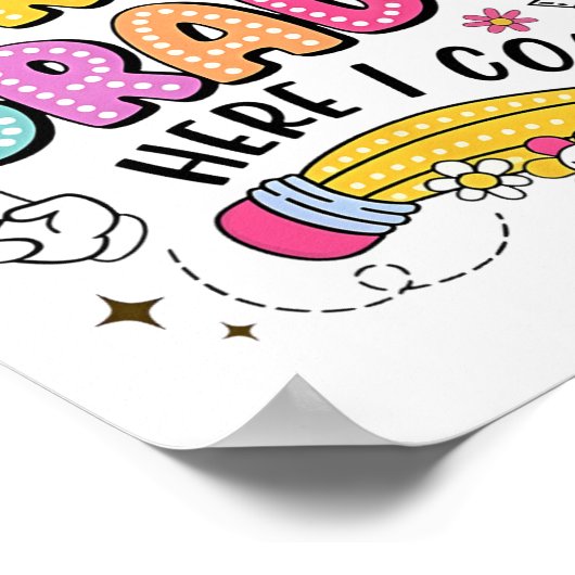 Watch Out First Grade Here I Come Back To School  ポスター (角)