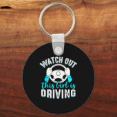 Watch Out Girl Is Driving Funny New Driver Women G キーホルダー (正面)