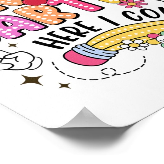 Watch Out Kindergarten Here I Come First Day Back  ポスター (角)