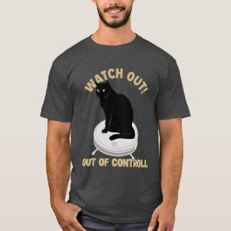 Watch Out Of Controll Cat Mom Cat Lovers Cat retro Tシャツ
