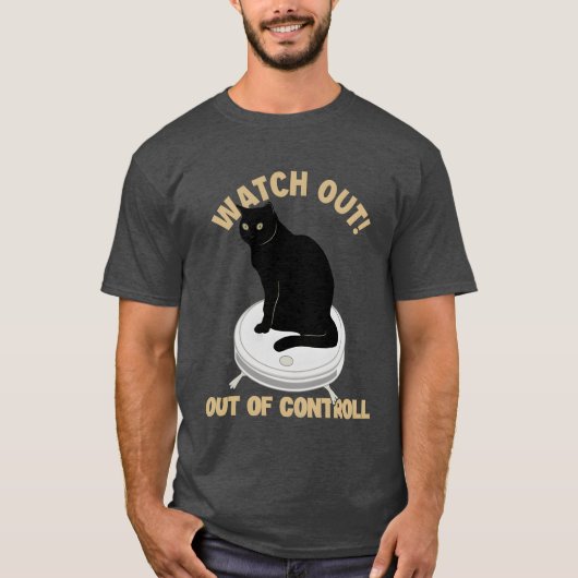 Watch Out Of Controll Cat Mom Cat Lovers Cat retro Tシャツ (正面)