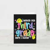 Watch Out Third Grade Here I Come 3rd Grade Back T カード (正面)