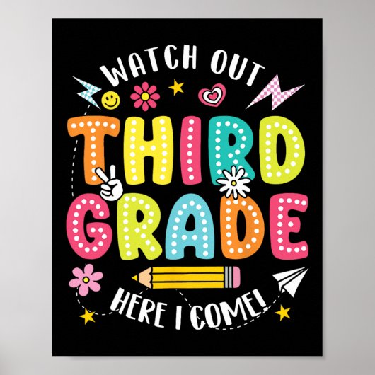 Watch Out Third Grade Here I Come Hello 3rd Grade ポスター (正面)