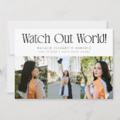 Watch Out World Multi Photo Graduation 案内状 (正面)