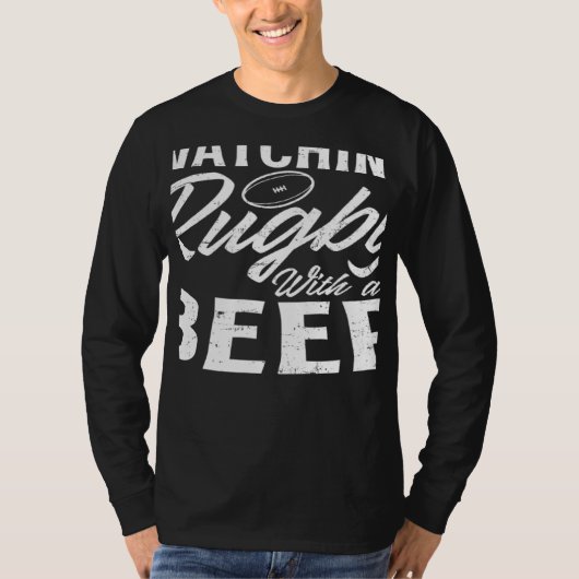 Watch Rugby With A Beer Rugby Tシャツ (正面)
