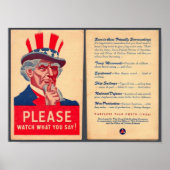 Watch what you say Poster ポスター (正面)