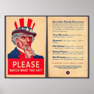 Watch what you say Poster ポスター