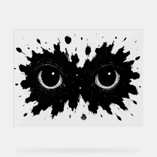 Watcher in the Ink: Eye‑Blot Sigil アクリルサイン (正面)