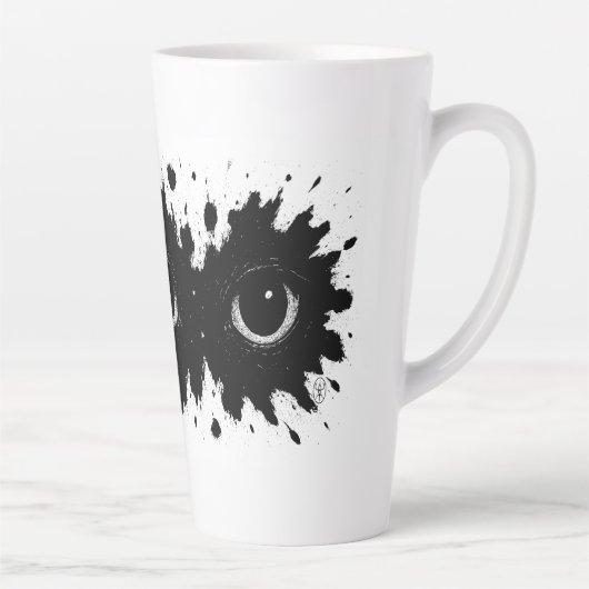 Watcher in the Ink: Eye‑Blot Sigil カフェラテマグ (右)