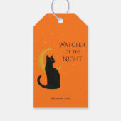 Watcher of the Night - Halloween Black Cat ギフトタグ (正面)