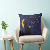 Watcher of the Night - Halloween Black Cat クッション (椅子)