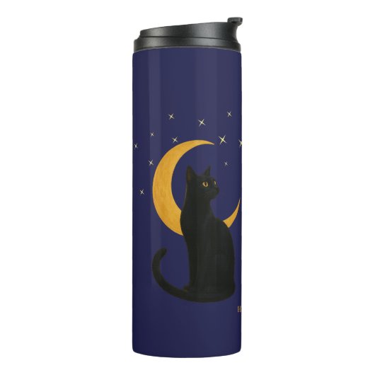 Watcher of the Night - Halloween Black Cat タンブラー (回転左)