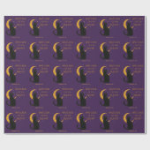 Watcher of the Night - Halloween Black Cat ラッピングペーパー (フラット)