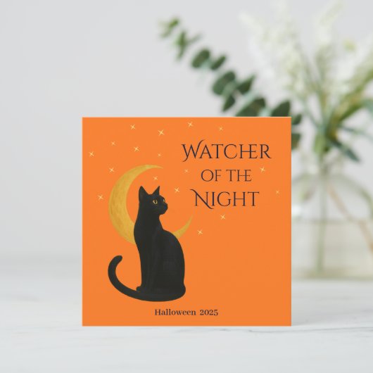 Watcher of the Night - Halloween Black Cat Card (スタンド正面)
