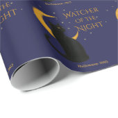 Watcher of the Night - Halloween Black Cat Card ラッピングペーパー (ロールコーナー)