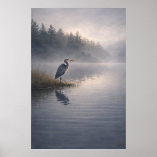 Watchful Heron | Blue Heron | ポスター (正面)