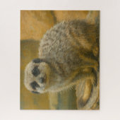 Watchful Stillness – Realistic Meerkat Portrait ジグソーパズル (縦)
