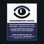 Watching Eye, Neighborhood Community Watch広告 チラシ<br><div class="desc">目を見て、近所のコミュニティ広告はビジネスカードストアでチラシを見る。</div>