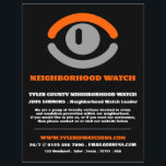 Watching Eye, Neighborhood Community Watch広告 チラシ<br><div class="desc">目を見て、近所のコミュニティ広告はビジネスカードストアでチラシを見る。</div>