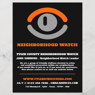 Watching Eye, Neighborhood Community Watch広告 チラシ