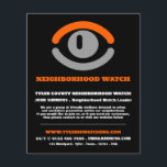 Watching Eye, Neighborhood Community Watch広告 チラシ<br><div class="desc">目を見て、近所のコミュニティ広告はビジネスカードストアでチラシを見る。</div>