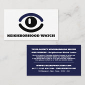 Watching Eye, Neighborhood Community Watch 名刺 (正面/裏面)