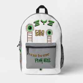 Watching Eye Print Cut Sew Bag プリントバックパック