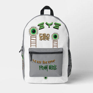 Watching Eye Print Cut Sew Bag プリントバックパック