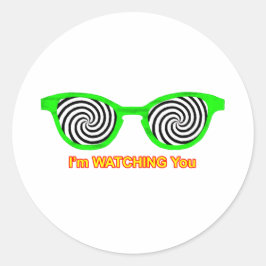 Watching Hypnotize Sunglasses Green Rim The MUSEUM ラウンドシール