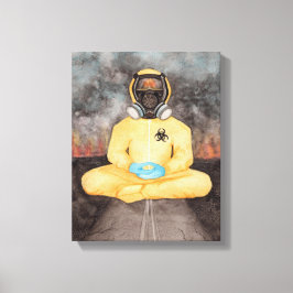 Watching It Burn Quarantine Yoga Hazmat Suit Canva キャンバスプリント