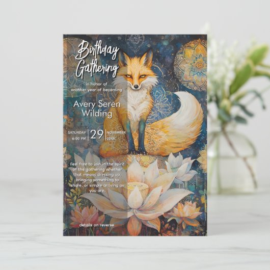 Watching Light | Fox Design 招待状 (スタンド正面)