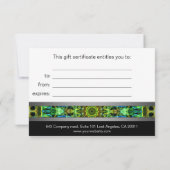Watching Over You Mandala gift certificate (裏面)