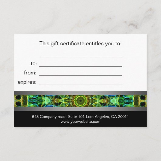 Watching Over You Mandala gift certificate (裏面)