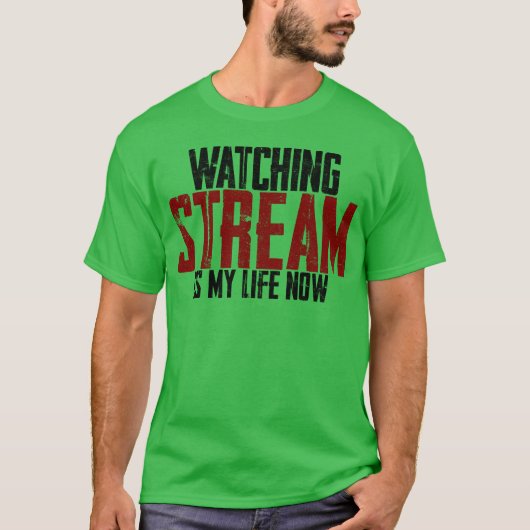 Watching Stream Is My Life Now boy Tシャツ (正面)