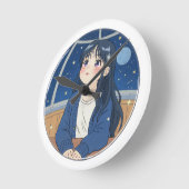 Watching the stars at the planetarium ラウンド壁時計 (傾斜)