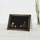 Watching under the same Stars Folded Greeting Card カード (正面)