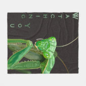 Watching You – グリーンバージョン フリースブランケット (正面(横))