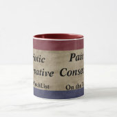 Watchlistの愛国心が強い保守主義者 マグカップ (中央)